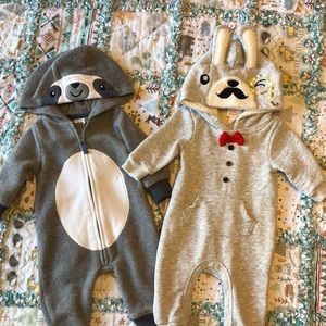 *Bundle of 2* Hooded Sleep & Play Outfits